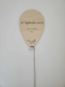 ballon en bois, gravure sur bois, création artisanale