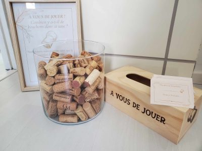 Jeu en bois, création artisanale, jeu mariage