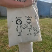 tote bag, personnalisation, famille, amour