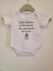 bodys personnalisé, baby, parrain, fun, personnalisation