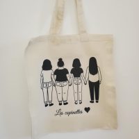 Tote bag personnalisé, personnalisation, amis, friends, copines