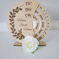 calendrier, gravure, bois, création, home, décoration