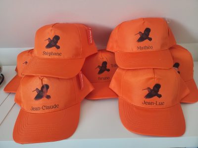 chasse, chasseur, casquettes, personnalisation