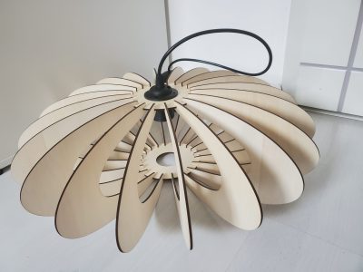 lampe, bois, décoration