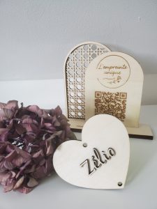 naissance, cadeau, bois