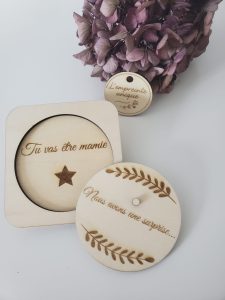 annonces, cadeau, bois, gravure, surprise, naissance, mariage