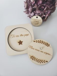 annonces, cadeau, bois, gravure, surprise, naissance, mariage