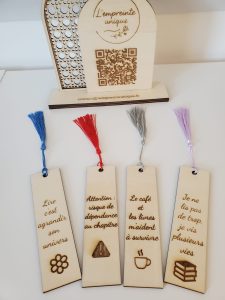 marque-pages, bois, personnalisation