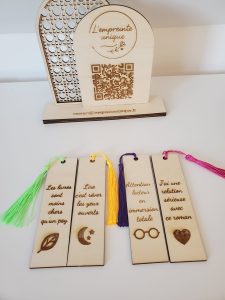 marque-pages, bois, personnalisation