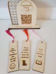 marque-pages, bois, personnalisation
