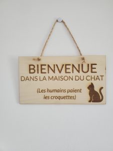 pancartes, animaux, bois, personnalisation, gravure