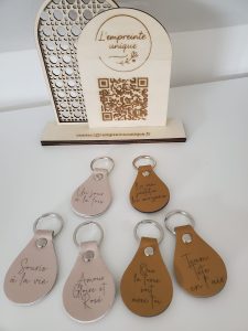 porte clé, personnalisation, cuir