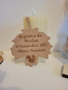 baptême, enfant, cadeau, parrain, bois, gravure