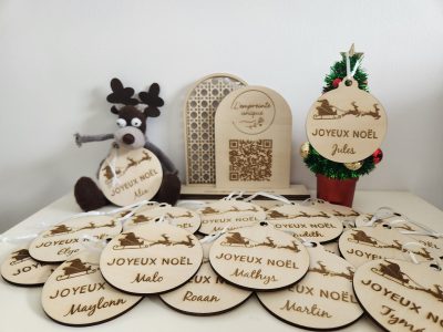 boules, bois, sapin, noël, personnalisation