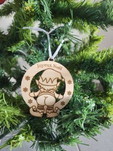 boules, bois, sapin, noël, personnalisation