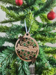 boules, bois, sapin, noël, personnalisation