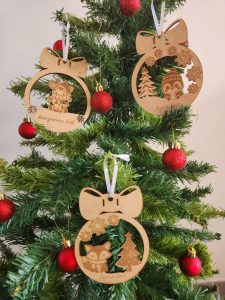 boules, bois, sapin, noël, personnalisation