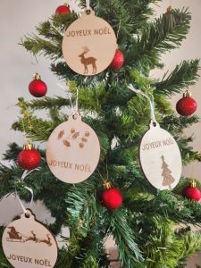 boules, bois, sapin, noël, personnalisation