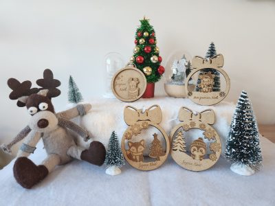 boules, bois, sapin, noël, personnalisation