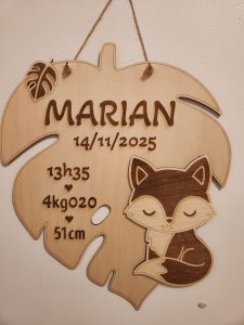 naissance, décoration, déco murale, bébé, baby, famille, bois, personnalisation