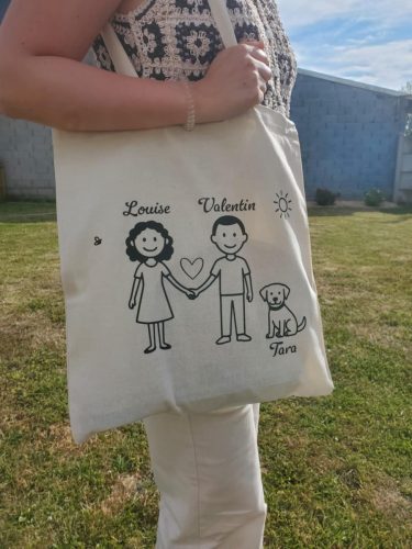 tote bag, personnalisation, famille, amour