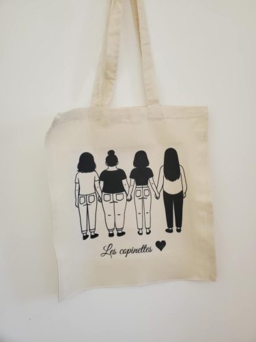 Tote bag personnalisé, personnalisation, amis, friends, copines